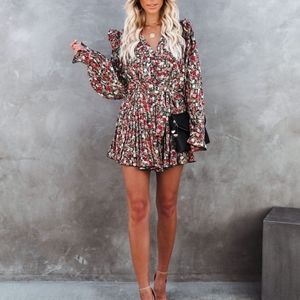 Everything zen floral Pleated romper